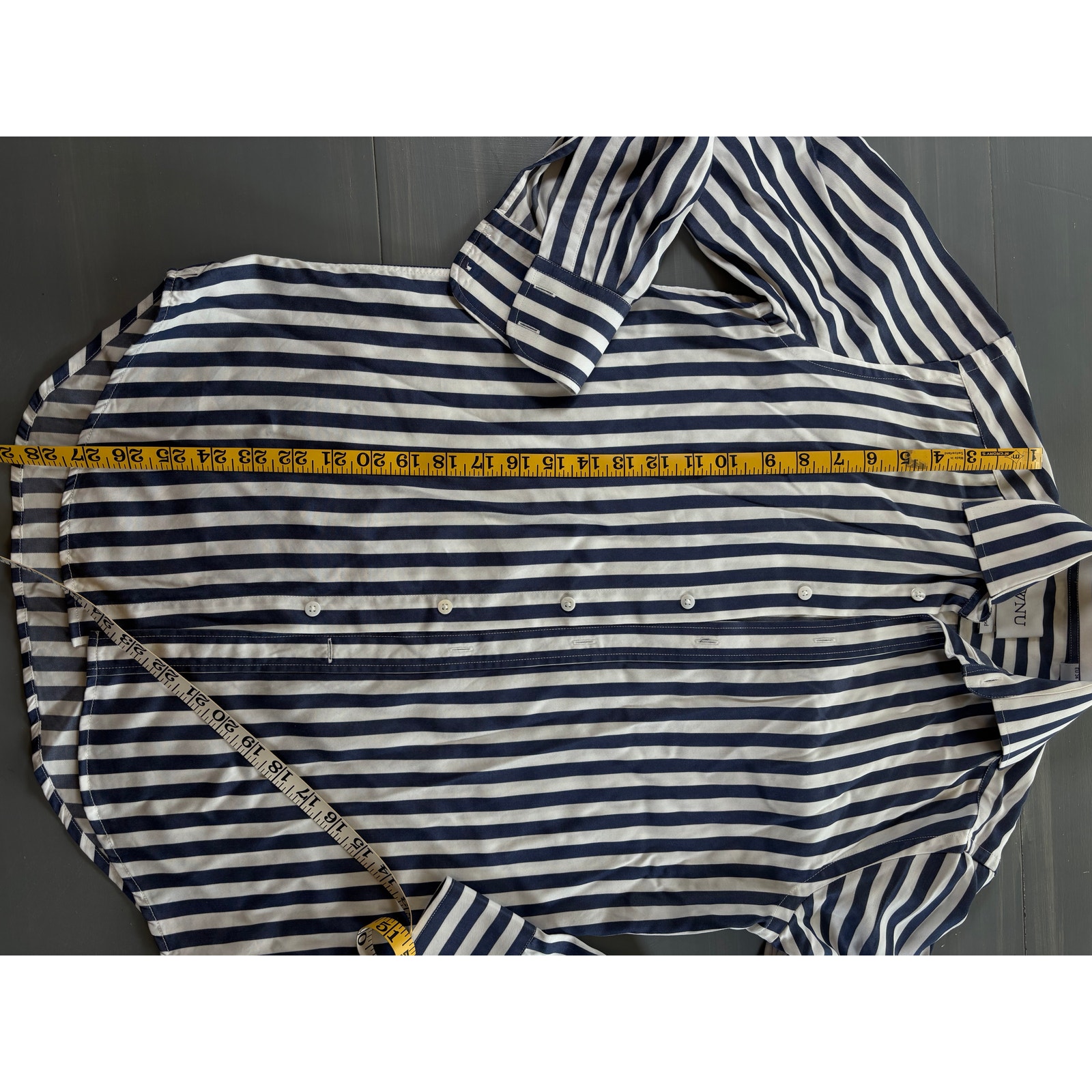 Boyfriend (Wnu)With Nothing Underneath Navy & White Button Down Women 2 — image 8 of 8